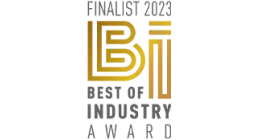 Logo für den "Best of Industry Award 2023", mit dem Hinweis "Finalist".